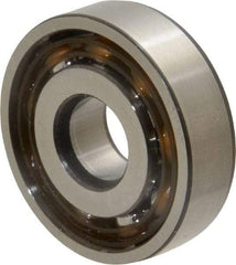 SKF - 10mm Bore Diam, 30mm OD, Open Angular Contact Radial Ball Bearing - 9mm Wide, 1 Row, Round Bore, 3,350 Lb Static Capacity, 7,020 Lb Dynamic Capacity - Exact Tool & Supply