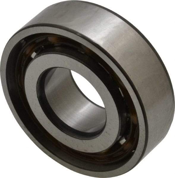 SKF - 15mm Bore Diam, 35mm OD, Open Angular Contact Radial Ball Bearing - 11mm Wide, 1 Row, Round Bore, 4,800 Lb Static Capacity, 8,840 Lb Dynamic Capacity - Exact Tool & Supply