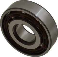SKF - 20mm Bore Diam, 52mm OD, Open Angular Contact Radial Ball Bearing - 15mm Wide, 1 Row, Round Bore, 10,400 Lb Static Capacity, 17,400 Lb Dynamic Capacity - Exact Tool & Supply