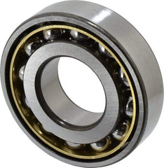 SKF - 40mm Bore Diam, 90mm OD, Open Angular Contact Radial Ball Bearing - 23mm Wide, 1 Row, Round Bore, 30,500 Lb Static Capacity, 49,400 Lb Dynamic Capacity - Exact Tool & Supply