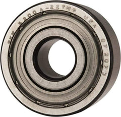 SKF - 10mm Bore Diam, 30mm OD, Double Shield Angular Contact Radial Ball Bearing - 14mm Wide, 2 Rows, Round Bore, 4,300 Lb Static Capacity, 7,610 Lb Dynamic Capacity - Exact Tool & Supply