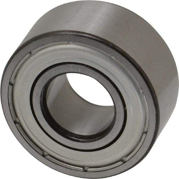 SKF - 15mm Bore Diam, 35mm OD, Double Shield Angular Contact Radial Ball Bearing - 15.9mm Wide, 2 Rows, Round Bore, 6,700 Lb Static Capacity, 11,200 Lb Dynamic Capacity - Exact Tool & Supply