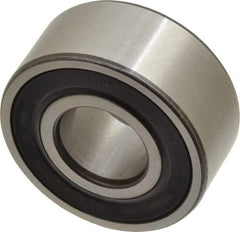 SKF - 17mm Bore Diam, 40mm OD, Double Seal Angular Contact Radial Ball Bearing - 17.5mm Wide, 2 Rows, Round Bore, 8,800 Lb Static Capacity, 14,300 Lb Dynamic Capacity - Exact Tool & Supply