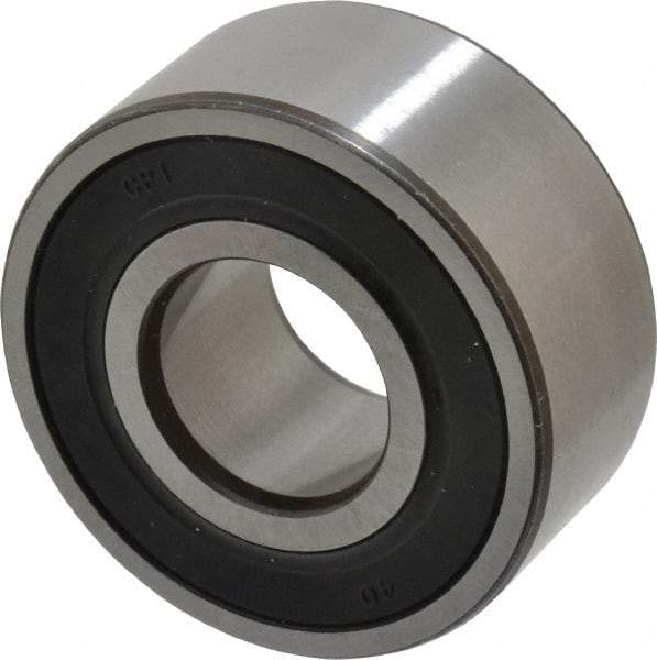 SKF - 17mm Bore Diam, 40mm OD, Double Seal Angular Contact Radial Ball Bearing - 17.5mm Wide, 2 Rows, Round Bore, 8,800 Lb Static Capacity, 14,300 Lb Dynamic Capacity - Exact Tool & Supply