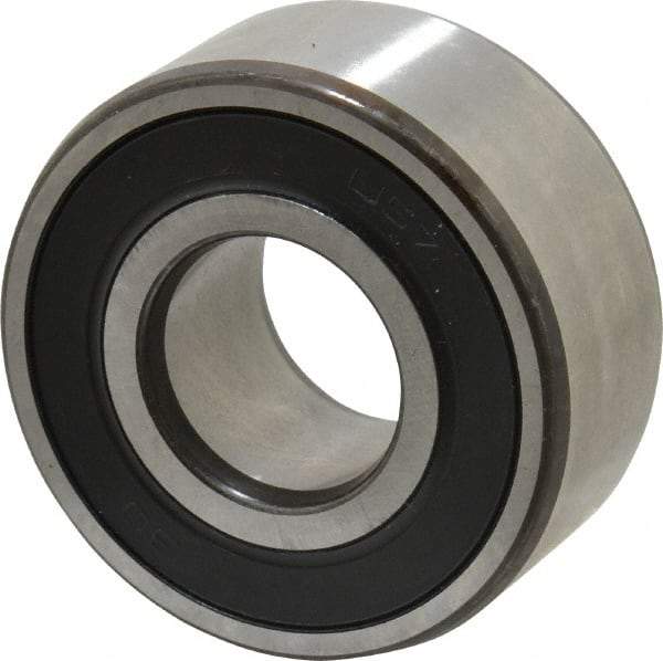 SKF - 20mm Bore Diam, 47mm OD, Double Seal Angular Contact Radial Ball Bearing - 20.6mm Wide, 2 Rows, Round Bore, 12,000 Lb Static Capacity, 19,000 Lb Dynamic Capacity - Exact Tool & Supply