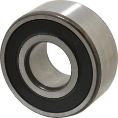 SKF - 20mm Bore Diam, 47mm OD, Double Seal Angular Contact Radial Ball Bearing - 20.6mm Wide, 2 Rows, Round Bore, 12,000 Lb Static Capacity, 19,000 Lb Dynamic Capacity - Exact Tool & Supply