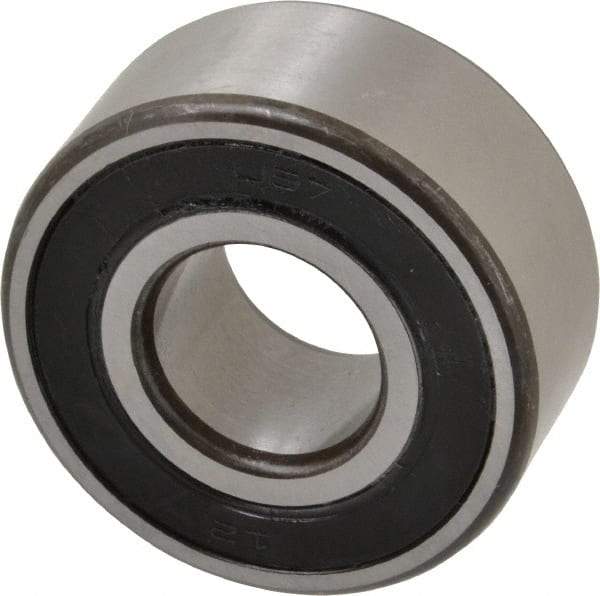 SKF - 20mm Bore Diam, 47mm OD, Double Seal Angular Contact Radial Ball Bearing - 20.6mm Wide, 2 Rows, Round Bore, 12,000 Lb Static Capacity, 19,000 Lb Dynamic Capacity - Exact Tool & Supply