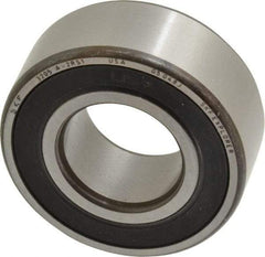 SKF - 25mm Bore Diam, 52mm OD, Double Seal Angular Contact Radial Ball Bearing - 20.6mm Wide, 2 Rows, Round Bore, 14,300 Lb Static Capacity, 20,800 Lb Dynamic Capacity - Exact Tool & Supply