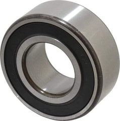SKF - 25mm Bore Diam, 52mm OD, Double Seal Angular Contact Radial Ball Bearing - 20.6mm Wide, 2 Rows, Round Bore, 14,300 Lb Static Capacity, 20,800 Lb Dynamic Capacity - Exact Tool & Supply