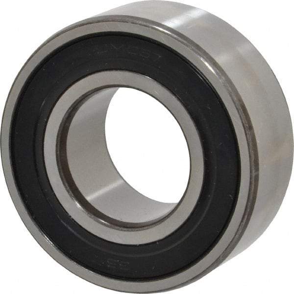 SKF - 30mm Bore Diam, 62mm OD, Double Seal Angular Contact Radial Ball Bearing - 23.8mm Wide, 2 Rows, Round Bore, 20,800 Lb Static Capacity, 28,600 Lb Dynamic Capacity - Exact Tool & Supply