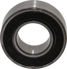 SKF - 40mm Bore Diam, 80mm OD, Double Seal Angular Contact Radial Ball Bearing - 30.2mm Wide, 2 Rows, Round Bore, 34,000 Lb Static Capacity, 44,900 Lb Dynamic Capacity - Exact Tool & Supply