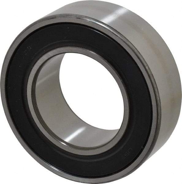 SKF - 50mm Bore Diam, 90mm OD, Double Seal Angular Contact Radial Ball Bearing - 30.2mm Wide, 2 Rows, Round Bore, 39,000 Lb Static Capacity, 48,800 Lb Dynamic Capacity - Exact Tool & Supply