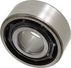SKF - 25mm Bore Diam, 62mm OD, Open Angular Contact Radial Ball Bearing - 25.4mm Wide, 2 Rows, Round Bore, 20,400 Lb Static Capacity, 30,700 Lb Dynamic Capacity - Exact Tool & Supply