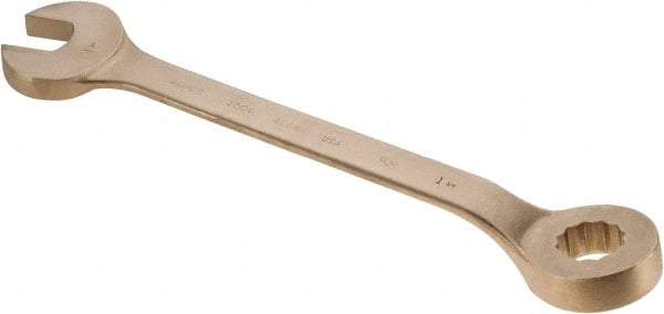 Ampco - 1-3/4" 12 Point Offset Combination Wrench - 15° Offset Angle, 22-3/4" OAL, Aluminum Bronze, Plain Finish - Exact Tool & Supply