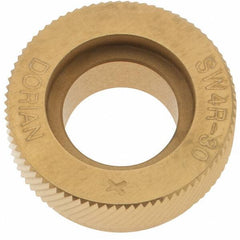 Dorian Tool - 90° Tooth Angle, 30 TPI, Knurl Wheel - 1/4" Face Width, 1/2" Hole - Exact Tool & Supply