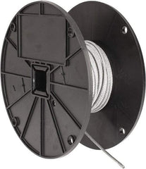 Value Collection - 1/8" x 3/32" Diam, Aircraft Cable - 920 Lb Breaking Strength, 7 x 7 Strand Core, Vinyl Coating - Exact Tool & Supply