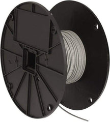 Value Collection - 3/32" x 1/16" Diam, Aircraft Cable - 480 Lb Breaking Strength, 7 x 7 Strand Core, Vinyl Coating - Exact Tool & Supply