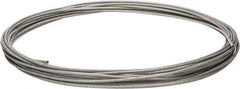 Value Collection - 1/4" x 3/16" Diam, Aircraft Cable - 4,200 Lb Breaking Strength, 7 x 19 Strand Core, Vinyl Coating - Exact Tool & Supply