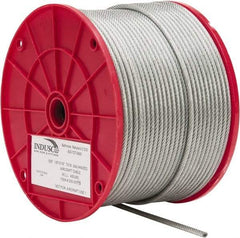 Value Collection - 3/16" x 1/8" Diam, Aircraft Cable - 2,000 Lb Breaking Strength, 7 x 19 Strand Core, Vinyl Coating - Exact Tool & Supply