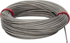 Value Collection - 1/16" Diam, Aircraft Cable - 480 Lb Breaking Strength, 7 x 7 Strand Core - Exact Tool & Supply