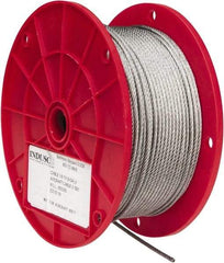 Value Collection - 1/8" Diam, Aircraft Cable - 1,760 Lb Breaking Strength, 7 x 19 Strand Core - Exact Tool & Supply