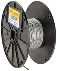 Value Collection - 1/8" Diam, Aircraft Cable - 1,760 Lb Breaking Strength, 7 x 19 Strand Core - Exact Tool & Supply