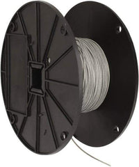 Value Collection - 1/16" x 3/64" Diam, Aircraft Cable - 270 Lb Breaking Strength, 7 x 7 Strand Core, Nylon Coating - Exact Tool & Supply