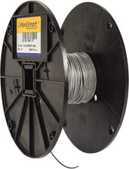 Value Collection - 1/16" x 3/64" Diam, Aircraft Cable - 270 Lb Breaking Strength, 7 x 7 Strand Core, Nylon Coating - Exact Tool & Supply
