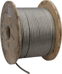 Value Collection - 5/16" Diam, Galvanized Steel Wire Rope - 9,800 Lb Breaking Strength, 7 x 19 Strand Core - Exact Tool & Supply