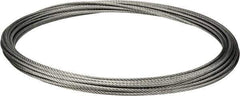 Value Collection - 5/16" Diam, Galvanized Steel Wire Rope - 9,800 Lb Breaking Strength, 7 x 19 Strand Core - Exact Tool & Supply