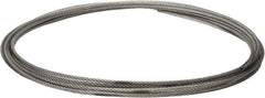 Value Collection - 5/16" Diam, Galvanized Steel Wire Rope - 9,800 Lb Breaking Strength, 7 x 19 Strand Core - Exact Tool & Supply