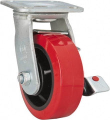 Value Collection - Tool Box Polypropylene Caster - 6-5/8" Wide x 4-5/8" Deep x 4" High, Red, For 41" Roller Cabinets - Exact Tool & Supply