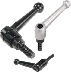 KIPP - M10, Zinc Threaded Stud Adjustable Clamping Handle - 90mm OAL, 61.5mm High - Exact Tool & Supply