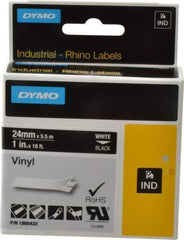 Dymo - 1" Wide x 216" Long, Black Vinyl Label Printer Cartridge - For RHINO 6000, 6500 - Exact Tool & Supply
