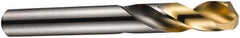 DORMER - 12mm 135° Spiral Flute High Speed Steel Screw Machine Drill Bit - Bright Finish, Right Hand Cut, 51mm Flute Length, 102mm OAL, Split Point, Straight Shank - Exact Tool & Supply
