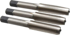 Cleveland - M12x1.75, 4 Flute, Bottoming, Plug & Taper, Bright Finish, High Speed Steel Tap Set - Right Hand Cut, 1.66" Thread Length, Series 1004 - Exact Tool & Supply