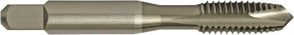 Cleveland - M8x1.25, 2 Flute, TiCN Finish, High Speed Steel Spiral Point Tap - Plug Chamfer, Right Hand Thread, 0.69" Thread Length, 2B Class of Fit, Series 1011TICN - Exact Tool & Supply