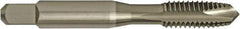 Cleveland - M8x1.25, 2 Flute, TiCN Finish, High Speed Steel Spiral Point Tap - Plug Chamfer, Right Hand Thread, 0.69" Thread Length, 2B Class of Fit, Series 1011TICN - Exact Tool & Supply