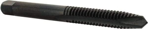 Cleveland - 1/4-20, 2 Flute, Oxide Finish, High Speed Steel Spiral Point Tap - Plug Chamfer, Right Hand Thread, 2B Class of Fit, Series 1011BO - Exact Tool & Supply