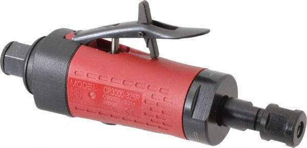 Chicago Pneumatic - 1/4" Collet, Straight Handle, Straight Air Die Grinder - 25,000 RPM, Rear Exhaust, 197 CFM, 0.4 hp, 6.21 bar, 1/4 NPT - Exact Tool & Supply