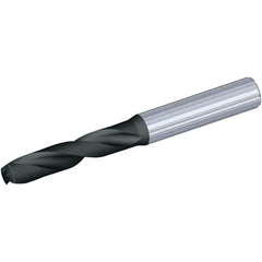 Kennametal - 8.2mm 140° Solid Carbide Jobber Drill - Multilayer TiAlN Finish, Right Hand Cut, Spiral Flute, Straight Shank, 103mm OAL, Standard Point - Exact Tool & Supply