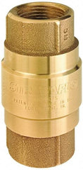 Strataflo - 1-1/4" Brass Check Valve - Inline, FNPT x FNPT, 200 WOG - Exact Tool & Supply