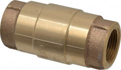 Strataflo - 3/4" Brass Check Valve - Inline, FNPT x FNPT, 200 WOG - Exact Tool & Supply