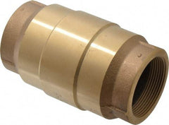 Strataflo - 2" Brass Check Valve - Inline, FNPT x FNPT, 200 WOG - Exact Tool & Supply
