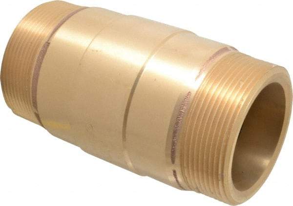Strataflo - 3" Brass Check Valve - Inline, MNPT x MNPT, 200 WOG - Exact Tool & Supply