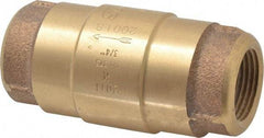 Strataflo - 3/4" Brass Check Valve - Inline, FNPT x FNPT, 200 WOG - Exact Tool & Supply