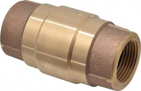 Strataflo - 1" Brass Check Valve - Inline, FNPT x FNPT, 200 WOG - Exact Tool & Supply