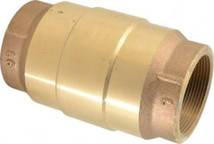 Strataflo - 2" Brass Check Valve - Inline, FNPT x FNPT, 200 WOG - Exact Tool & Supply