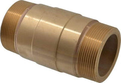 Strataflo - 3" Brass Check Valve - Inline, MNPT x MNPT, 200 WOG - Exact Tool & Supply