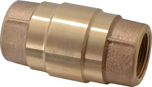 Strataflo - 1" Brass Check Valve - Inline, FNPT x FNPT, 200 WOG - Exact Tool & Supply